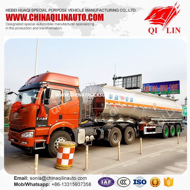 46cbm Aluminum Alloy Liquid Tanker Trailer for Sale 