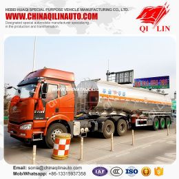 46cbm Aluminum Alloy Liquid Tanker Trailer for Sale