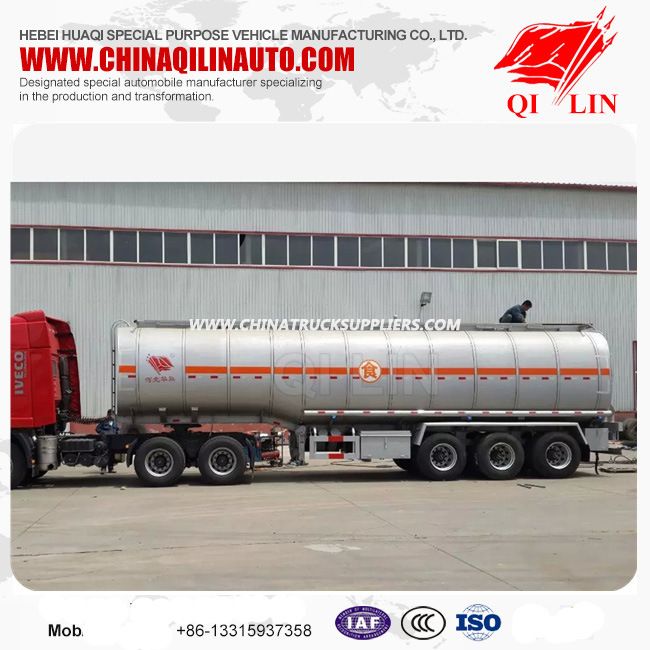 Aluminum Alloy Edible Oil Tank Semi Trailer for Sale 