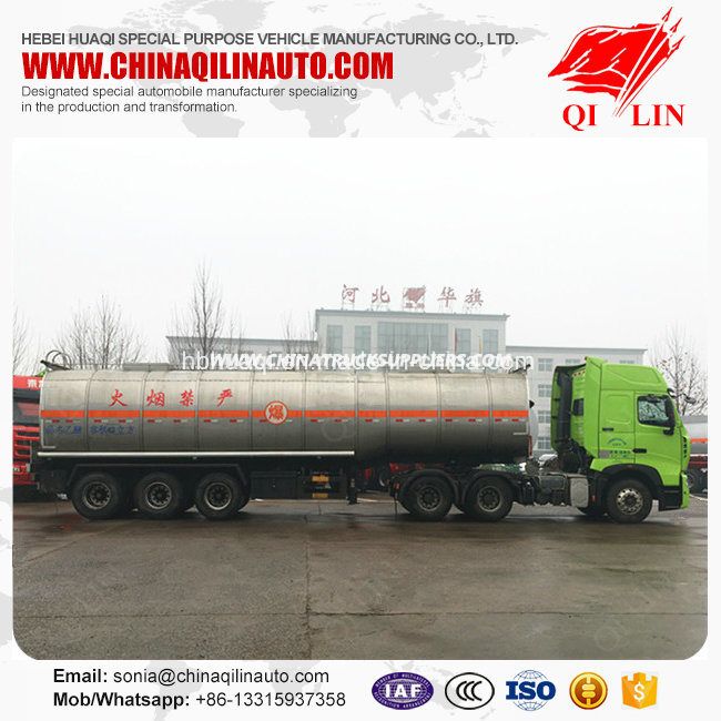 42cbm Capacity Diethyl Ether Liquids Storage Tanker Trailer 