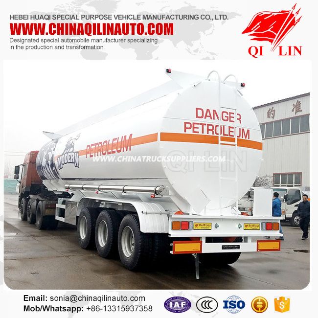 Tri-Axle Aluminum Tanker Semi Trailer with 2"Kingpin 