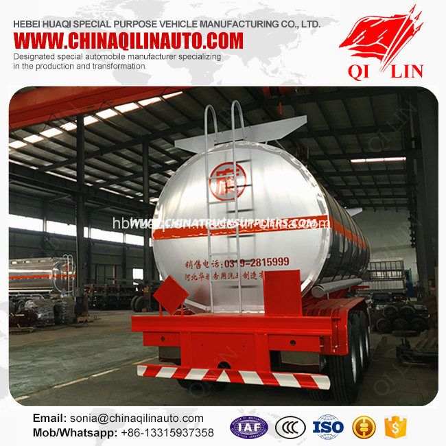 3 Axis 30cbm Glacial Acetic Acid Tanker Semi Trailer 