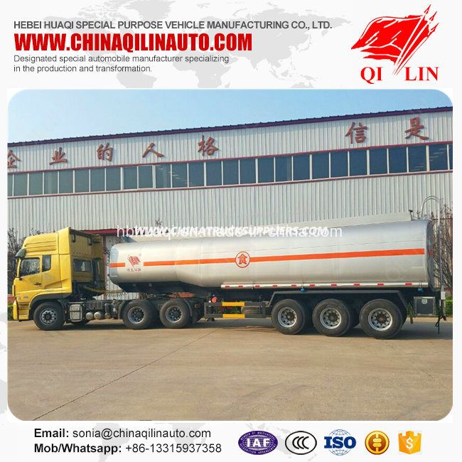 Total Weight 40 Tons Tanker Semi Trailer for Edible Oil Loading 