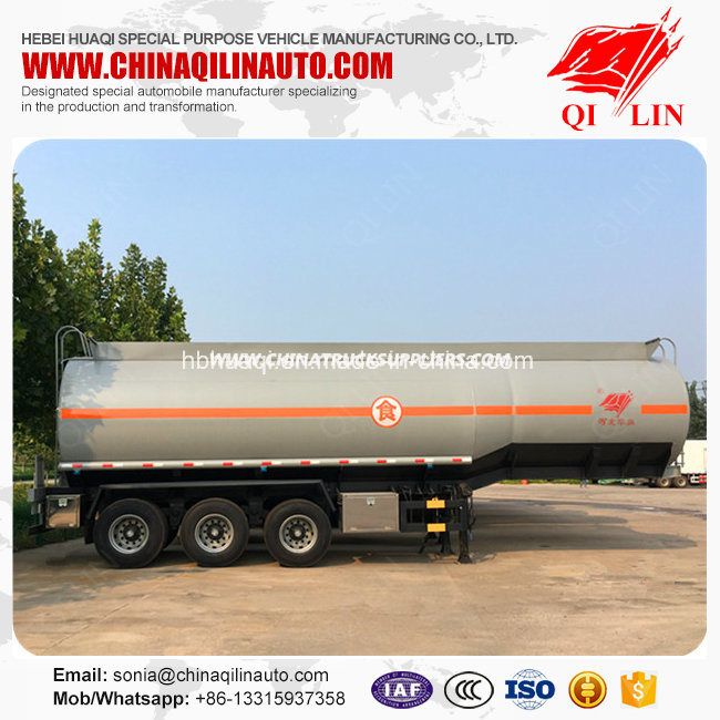 Food Grade Stainless Steel Vegetable Oil Tanker Semi Trailer 