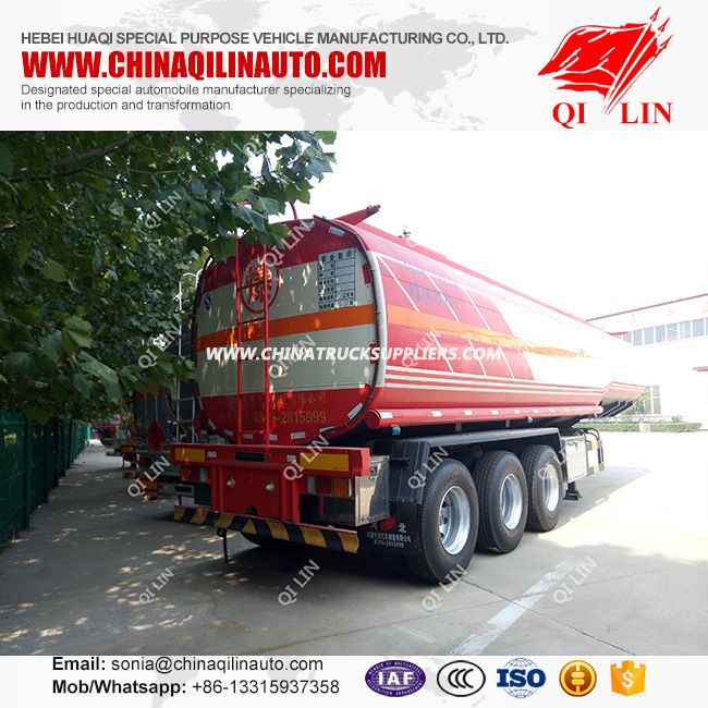 Tri Axles Semi Trailer Tank for Benceno Tanque 35 Cbm Benzene 