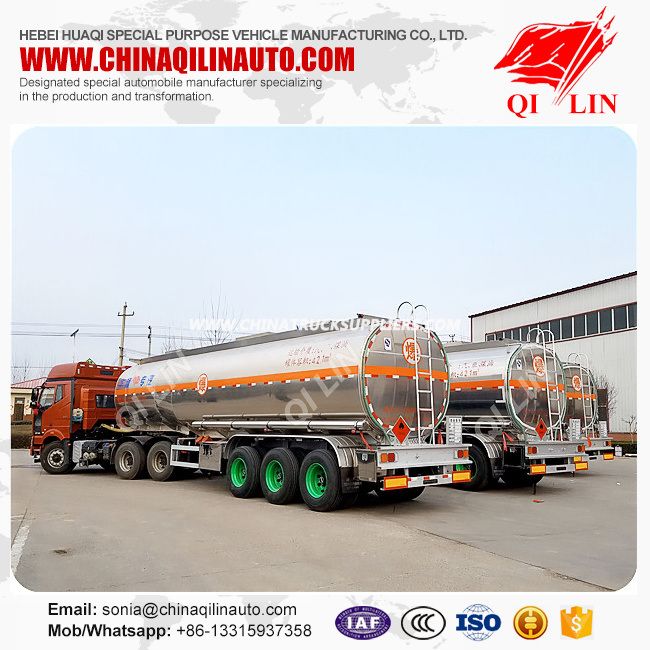 Heavy Truck Aluminum Alloy Tank Trailer for Diesel Transportation 