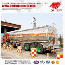 3 Axles Aluminum Semi Truck Trailer Oil Tanker for Sale