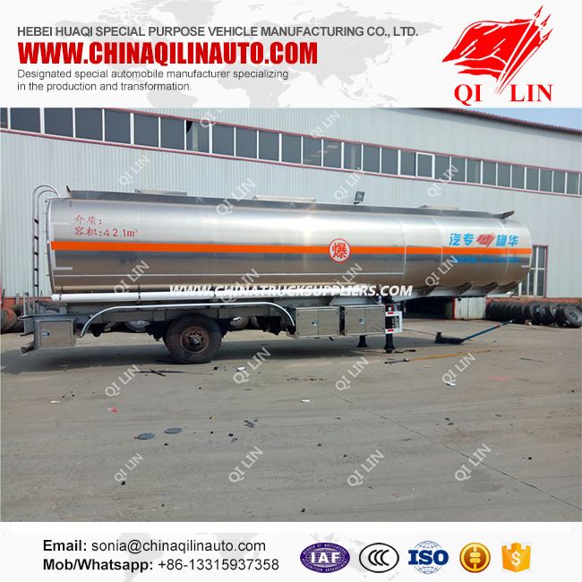 Aluminum Alloy Tank 42 Cbm Combustible Remolque Cisterna 