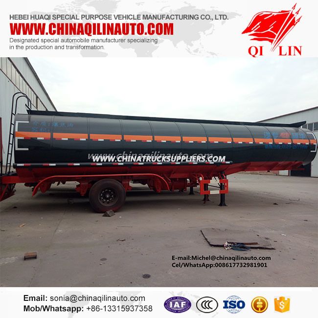 Insulating Layer Semi Trailer Tank for Petrol Chemical Liquid 