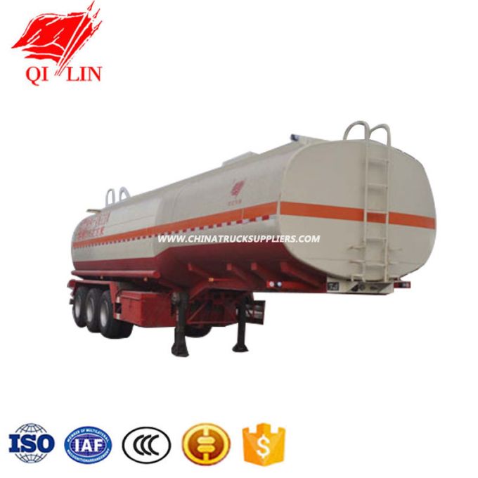 3 Axles 38000liters Capacity Oil Tanker/Tank Semi Trailer 