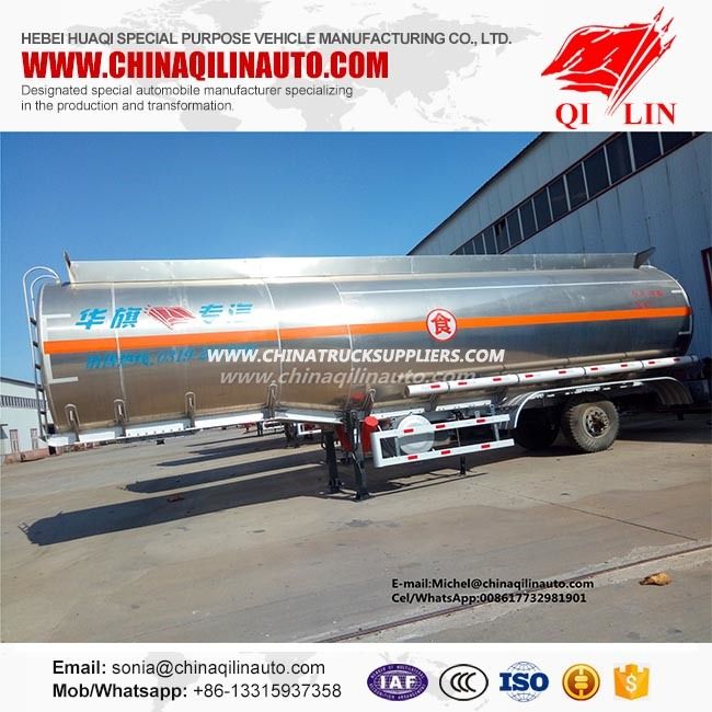 Air Suspension Aluminum Alloy Tank Acoplado for Food Transport 