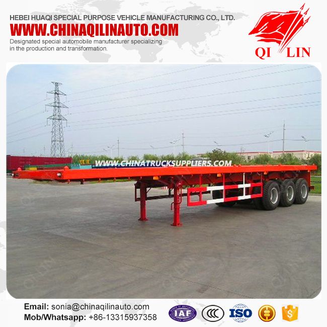 40feet Tri-Axle Flatbed Semi Trailers Price for Sale 