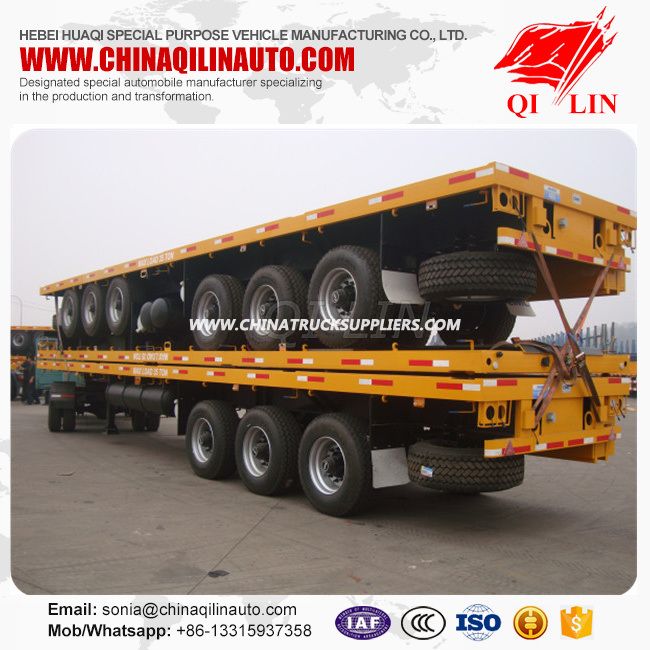 Heavy Duty Flatbed Semi Trailers with German Suspension 