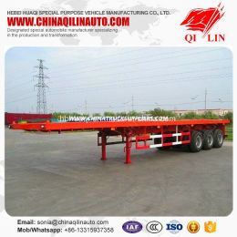 35 Tons Payload Flatbed Semi Trailer with Mechanical Suspension