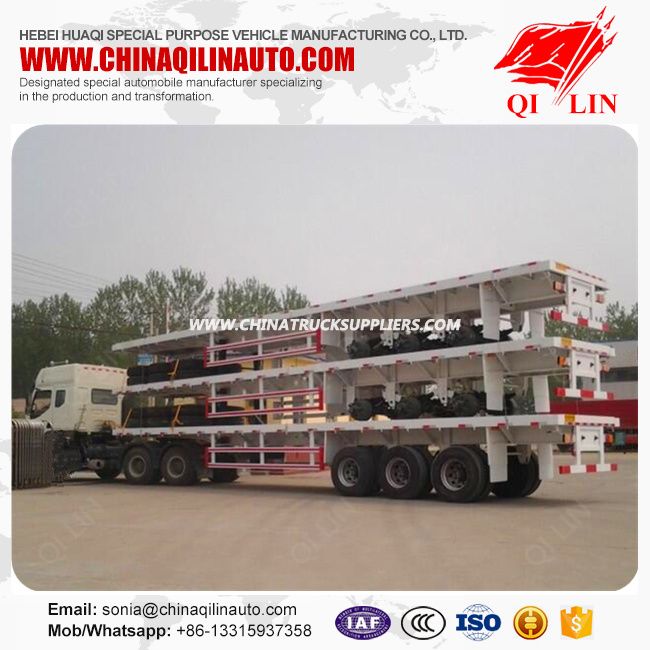 China Factory 40FT Flatbed Trailer Dimensions for Kenya 