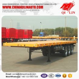 3 Axles 40FT Flatbed Semi Trailer for Tractor Truck