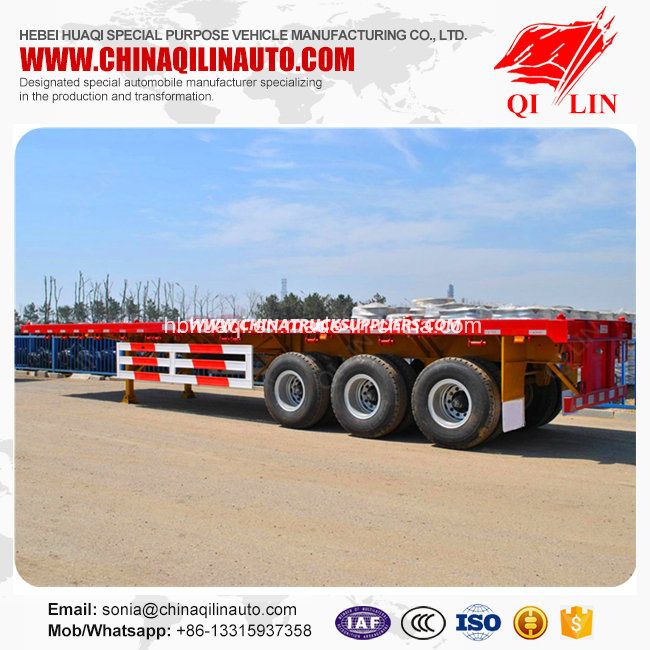 Hot Sale 40 Tons Flatbed Cargo Trailer for Sudan Market 