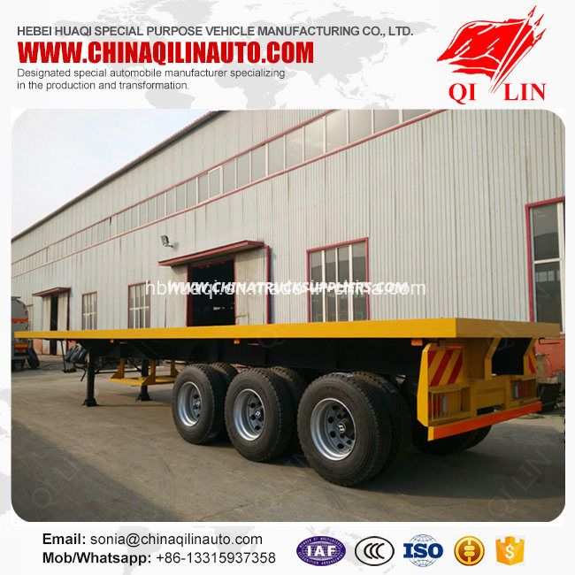 Factory Price Flatbed Semi Trailer with ABS System 