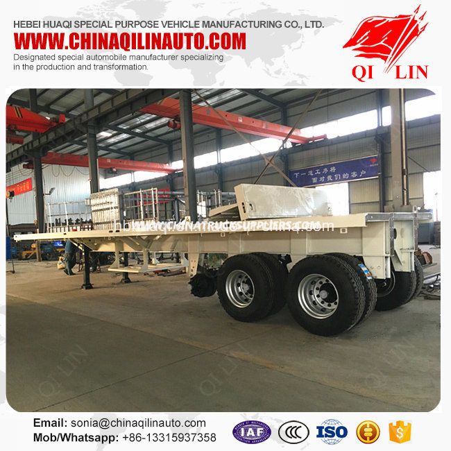 Cheap Price Flat Deck Semi Trailer for Container Transportation 