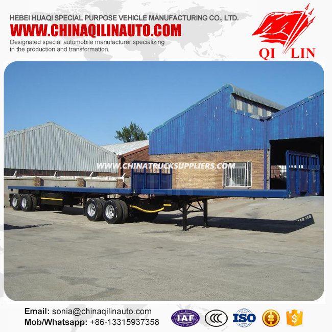 Two Axles Superlink Truck Flatbed Semi Trailer 