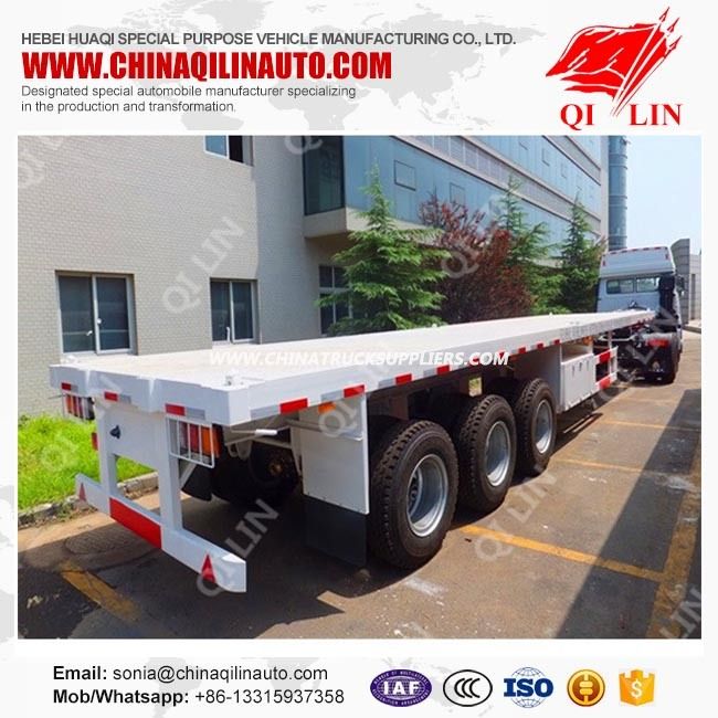 20FT-40FT Container Carrier Flat Bed Plataforma Tri-Axles Acoplado 