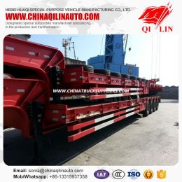 4 Axles Low Bed Truck Trailers for Excavator Transportation