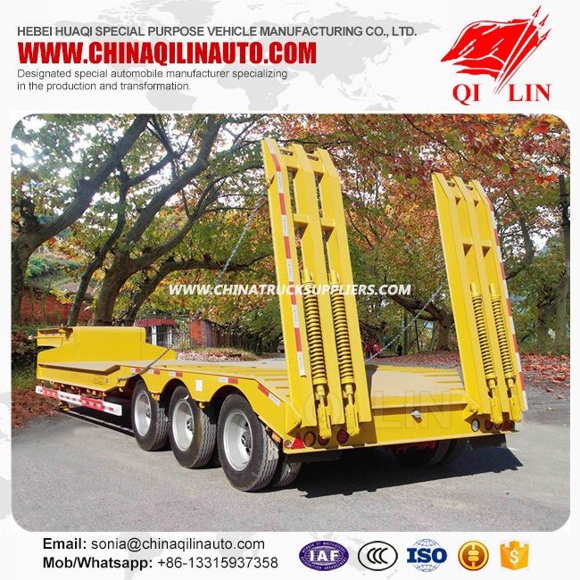 High Quality Low Bed Trailer for Heavy Machinery Transportation 