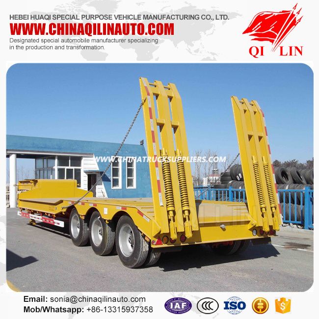 Low Price 60ton Lowboy Semi Trailer Dimensions 