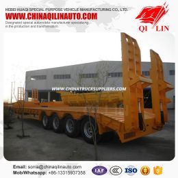 Four Axles Hydraulic Low Bed Truck Trailer