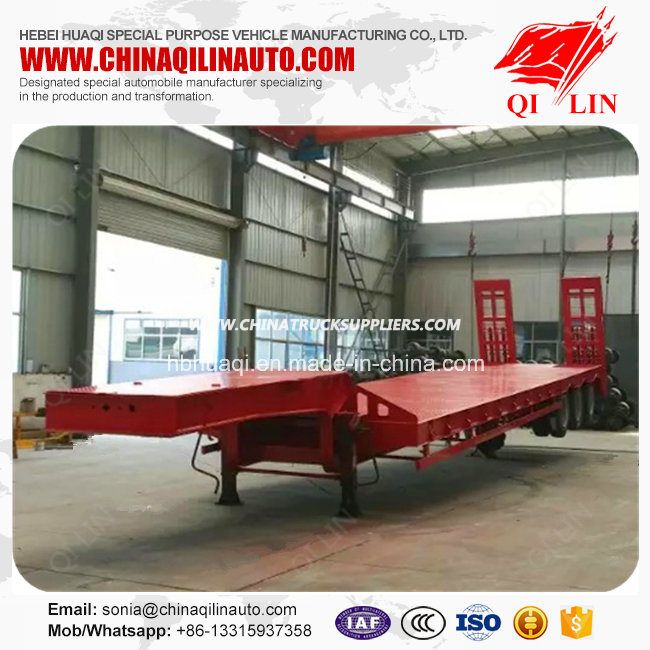 Widely Used 12 Wheels 40FT Flatbed Semi Truck Trailer 