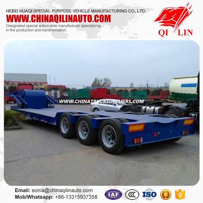 Tri Axles Gooseneck 13meters Excavator Low Bed Semi Trailer 