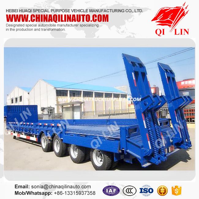 China Trailer Manufacturer Heavy Duty Lowbed Truck Trailer 