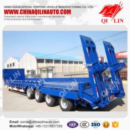 China Trailer Manufacturer Heavy Duty Lowbed Truck Trailer