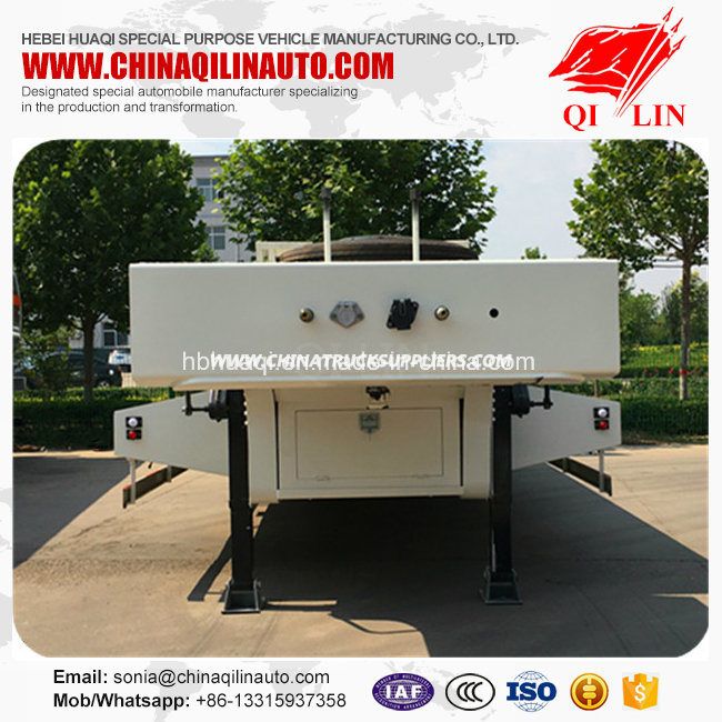 China Qilin Brand Low Bed Semi Trailer with Mechanical Suspension 