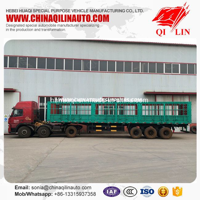 Qilin Brand ISO CCC Certificate Sugarcane Transport Semi Trailer 