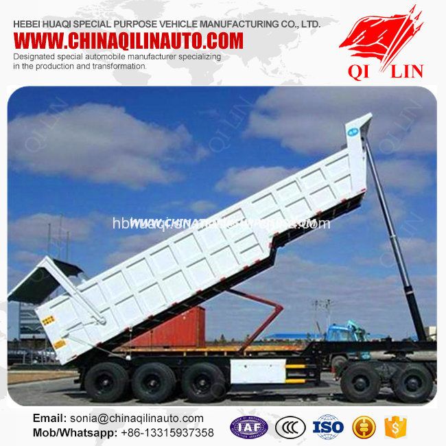 60t High Payload Van Body Dumper Semi Trailer for Gravels 