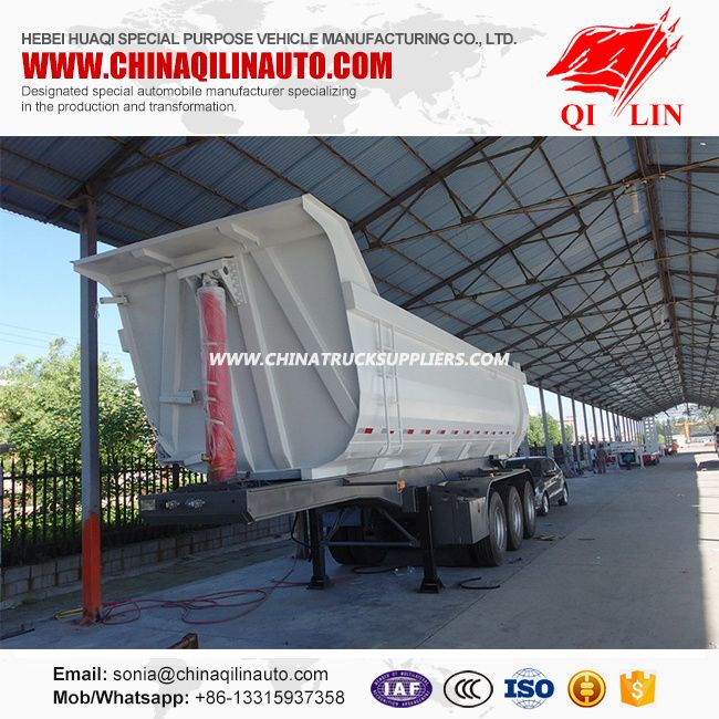 Steel Round Dumper Trailer /Tipping Trailer with Fuwa Cylinder 