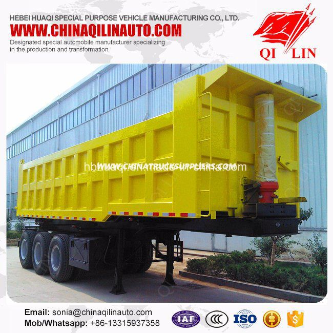 3 Axles 60 Tons Tipper Semi Trailer for Coal Transport 