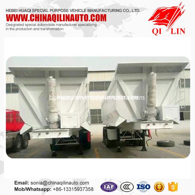 Qilin 30t - 60t Bulk Cargo Transport Self-Discharging Truck Semi Trailer 