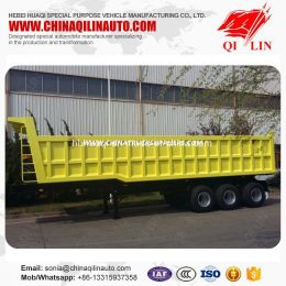 3 Axles 60 Tons Hydraulic Cylinder Dump Semi Trailer