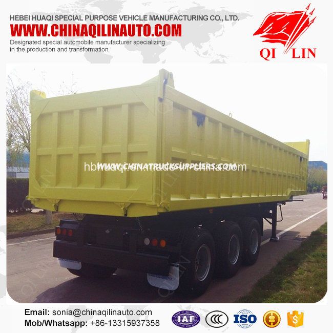 Stone Transport Van Type Side Dump Semi Trailer for Sale 