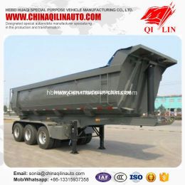 Rear Dumper Semi Trailer for Construction Materials Transport