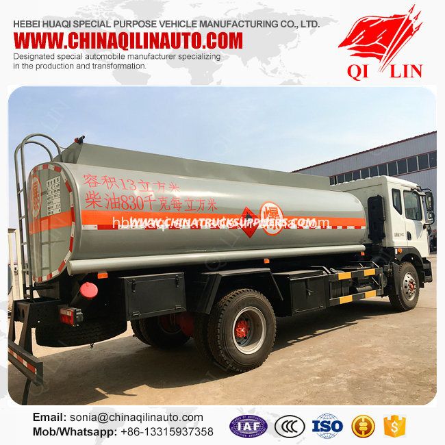 Factory Direct Sale Stainless Steel 8t Payload Oil Fuel Delivery Tanker Truck 