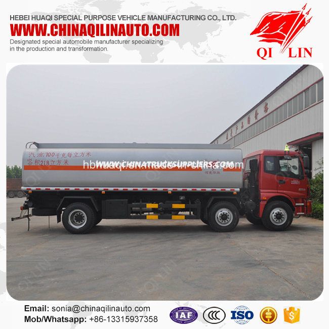 21800 Liters Capacity Fuel Tanker Truck for Gasoline / Petrol Loading 