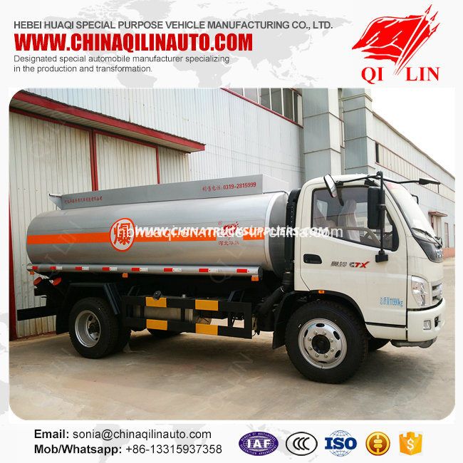 Euro 3 Emission Wheelbase 3800mm 8cbm Oil Refuel Tank Truck 