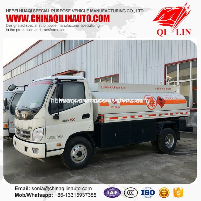 Foton 4X2 5000L Capacity Diesel Oil Tanker Truck for Hot Sale 