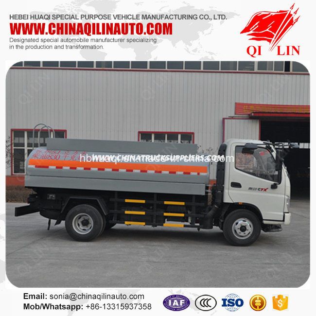 5100L Capacity Fuel Tank Truck for Diesel/Gasoline Loading 