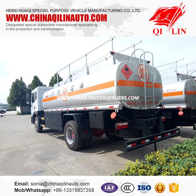 4X2 Chasis Dongfeng Fuel Truck with Steel Tank Personalized for Sinopec 