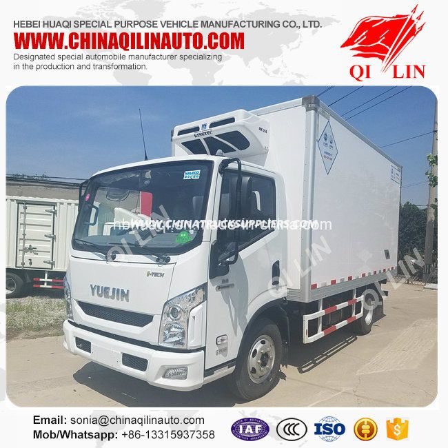 2019 Popular Sale Yuejin Refrigerator Truck for Frozen Seafood 