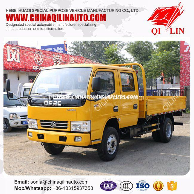 4 Tons Stake Truck with Double Row 5 Passengers Cab 